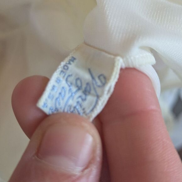 Vintage 1950s 60s Vanity Fair Elegant Cream Lace Slip Nightgown S Small 32 - Picture 11 of 12